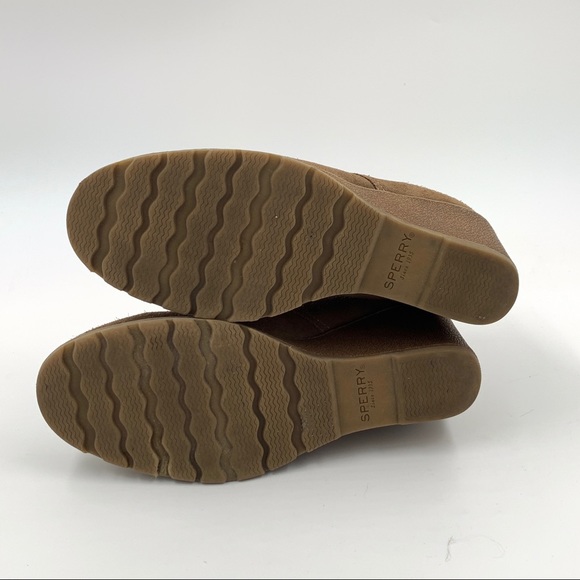 Sperry Suede Wedge Booties Size 7.5 - Picture 6 of 8